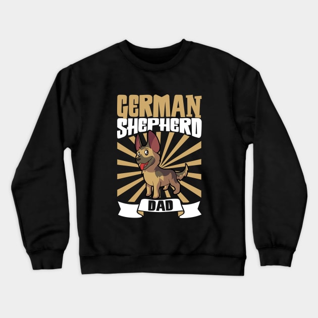 German Shepherd Dad - German Shepherd Crewneck Sweatshirt by Modern Medieval Design